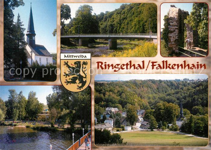 Ringethal Mittweida Kirche Weissthaler Bruecke Ruine Raubschloss Jugendherberge