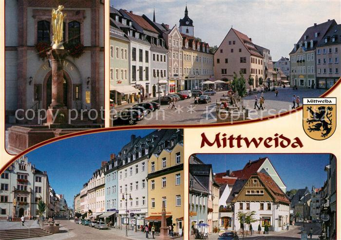 Mittweida Friedensbrunnen Rathaus Rochlitzer Strasse Markt Stadtkirche