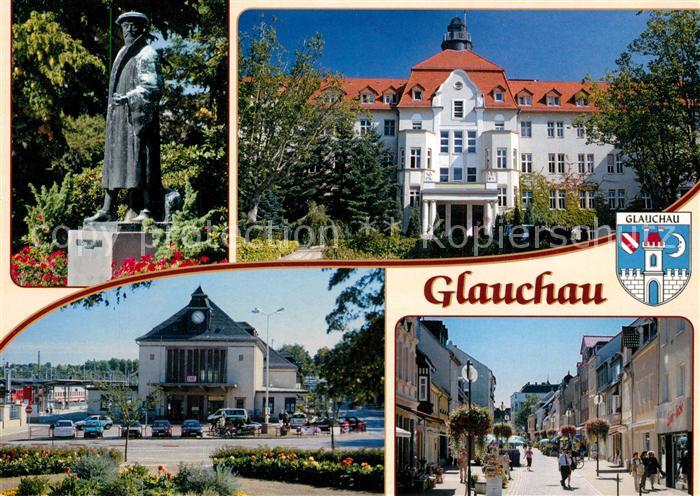 Glauchau Georgius Agricola Denkmal Kreiskrankenhaus Rudolf Virchow Bahnhof