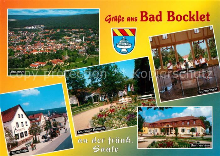 Bad Bocklet Fliegeraufnahme Hauptstrasse Brunnenhaus Brunnenhalle Kurhaus