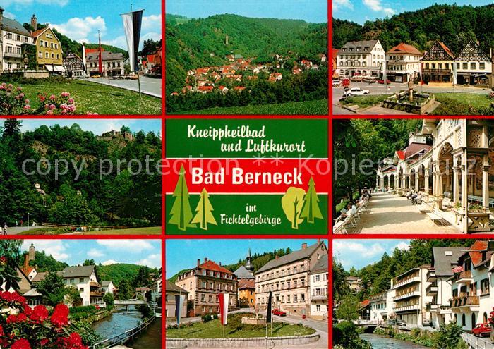 Bad Berneck Stadtansichten Panorama Kurpark Wandelhalle