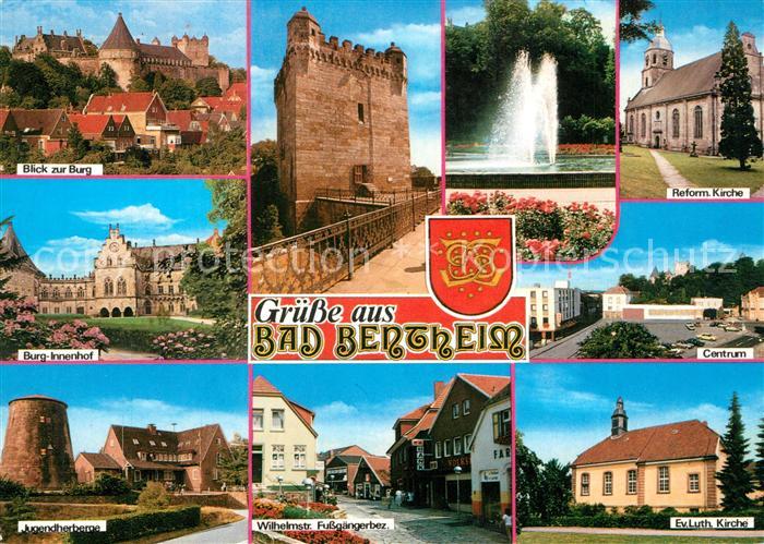 Bad Bentheim Burg Innenhof Jugendherberge Kirchen Centrum Wilhelmstrasse