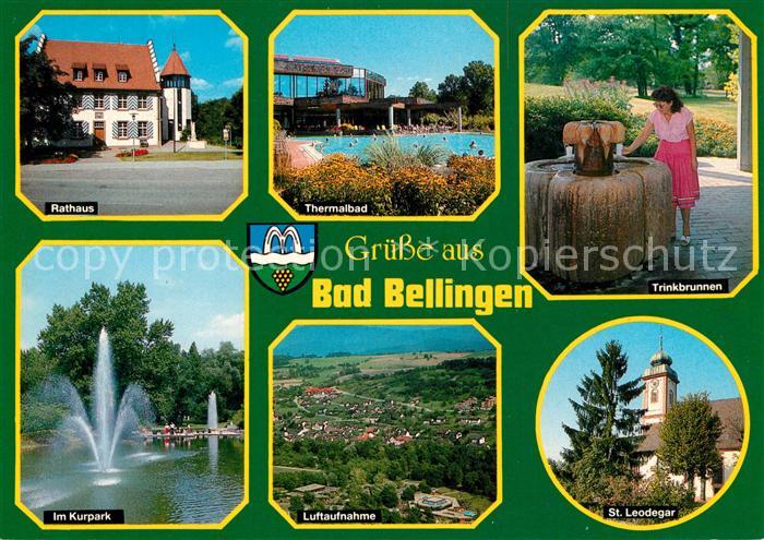 Bad Bellingen Rathaus Kurpark Thermalbad Trinkbrunnen Sankt Leodegar