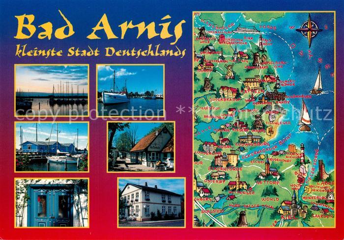 Bad Arnis Hafen Stadtansichten Panoramakarte