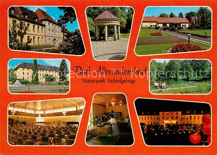 Bad Alexandersbad Konzerthalle Kurhaus Wandelhalle Kurpark Nachtaufnahme