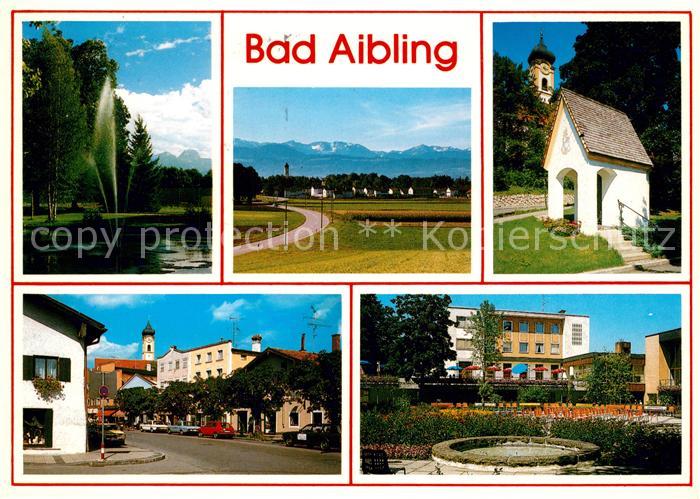 Bad Aibling Kurpark Brunnen Stadtansicht
