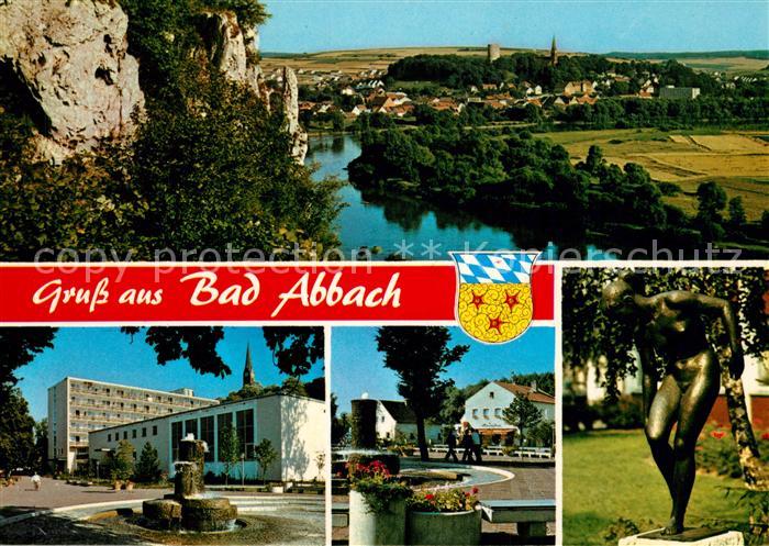 Bad Abbach Panorama Stadtansicht Statue Brunnen Kurpark