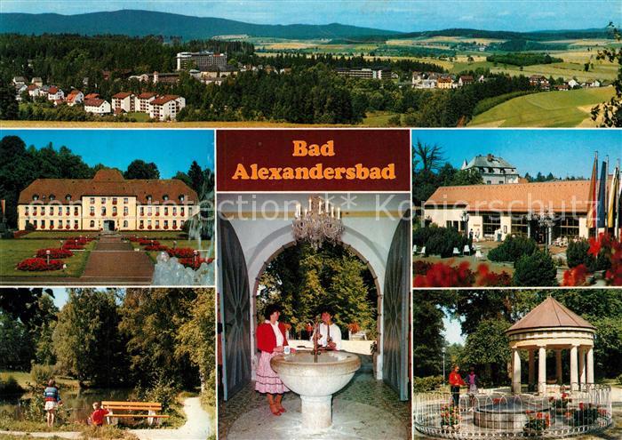 Alexandersbad Bad Panorama Kurhaus Kurquelle Kurpark
