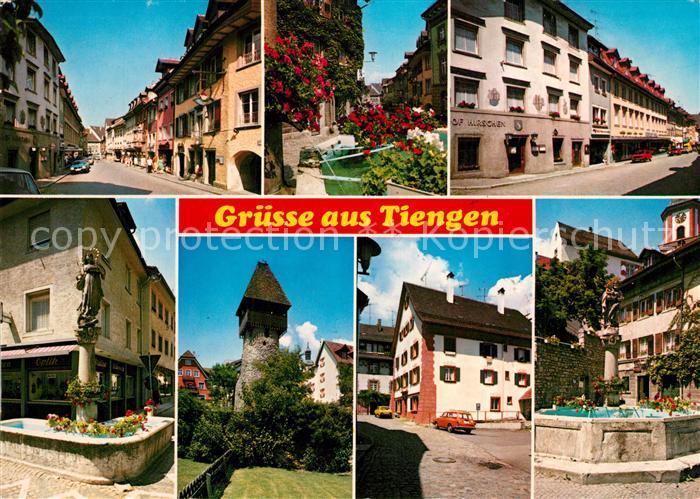 Tiengen Waldshut Brunnen Aussichtsturm Stadtansichten