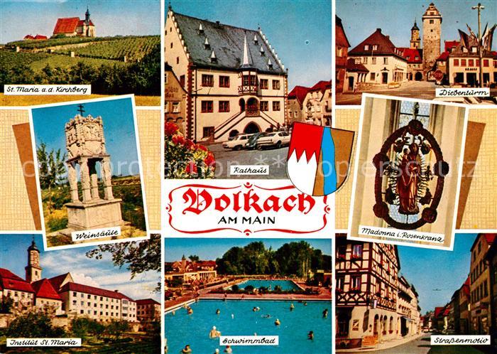 Volkach Maria auf dem Kirchberg Rathaus Weinsaeule Institut Sankt Maria