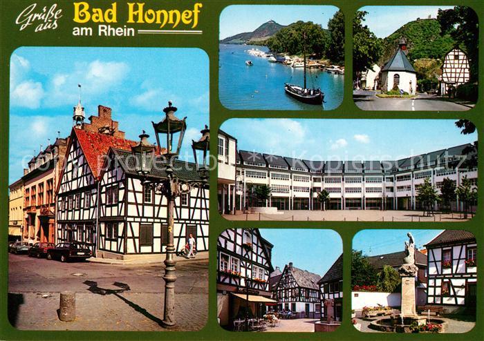 Bad Honnef Brunnen Kirche Fachwerkhaeuser