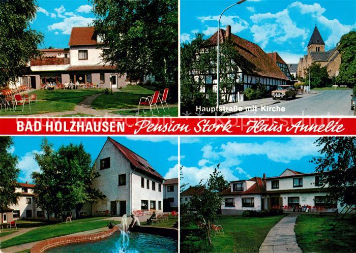 Bad Holzhausen Luebbecke Pension Stork Haus Annelie Hauptstrasse Kirche