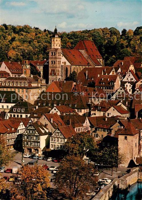 Schwaebisch Hall Stadtpanorama Kirche Sankt Michael