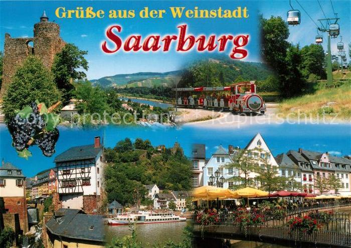 Saarburg Saar Stadtansichten Touristeneisenbahn Burgruine