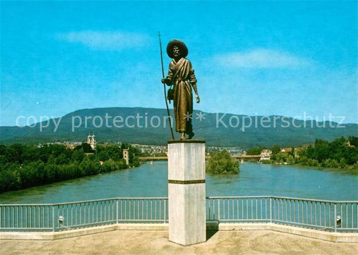 Bad Saeckingen Fridolinsbruecke Plastik von Rolf Brem Luzern