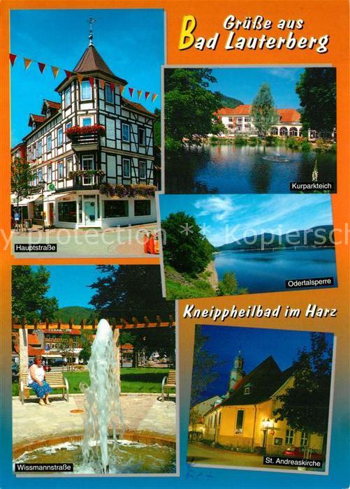 Bad Lauterberg Hauptstrasse Kurparkteich Sankt Andreaskirche Odertalsperre