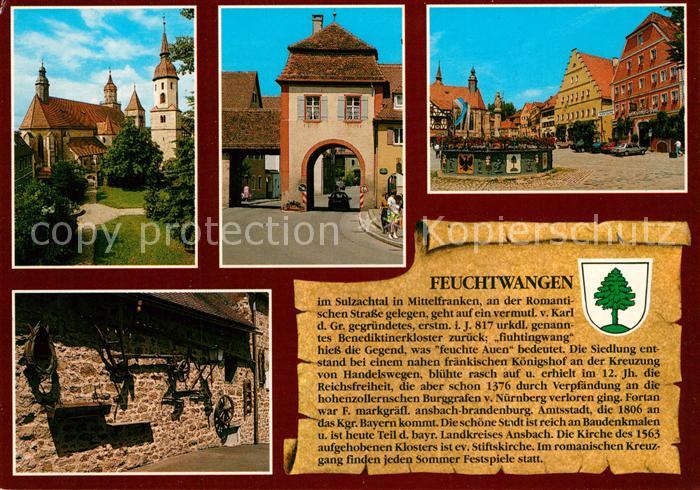 Feuchtwangen Stiftskirche Sankt Johannes Oberes Tor Marktplatz Roehrenbrunnen