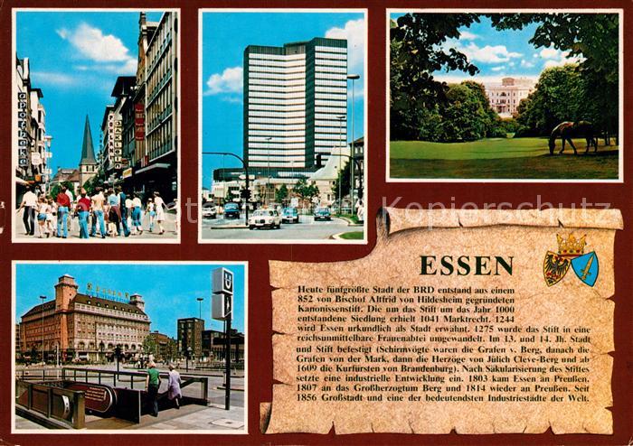 Essen Ruhr Kettwiger Strasse Rathaus Villa Huegel Handelshof Hauptbahnhof