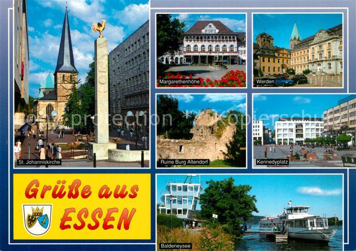 Essen Ruhr Johanniskirche Margarethenhoehe Werden Ruine Burg Altendorf