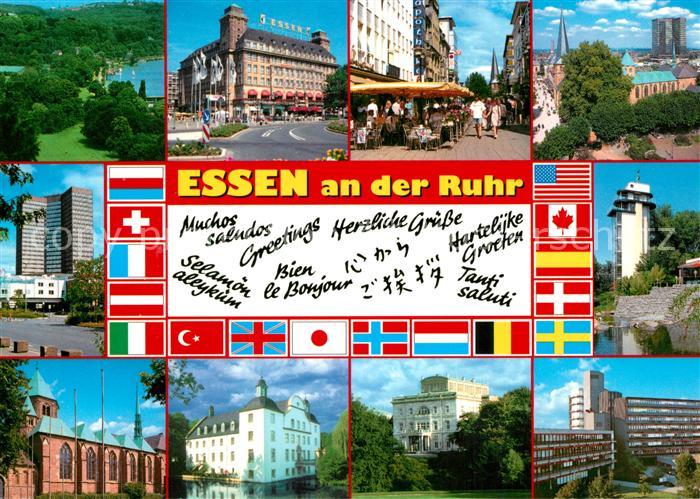 Essen Ruhr Stadtansichten Wasserschloss RWE Tower