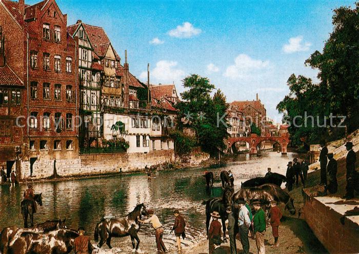 Alt Hannover Pferdeschwemme hohes Ufer