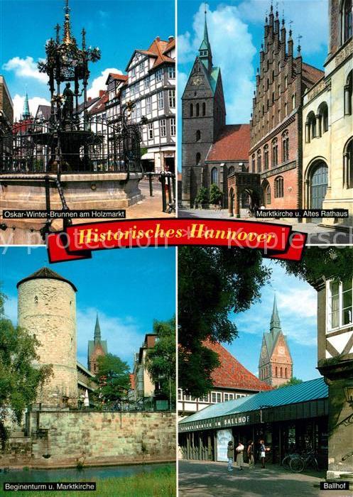 Hannover Marktkirche Rathaus Ballhof Brunnen Holzmarkt