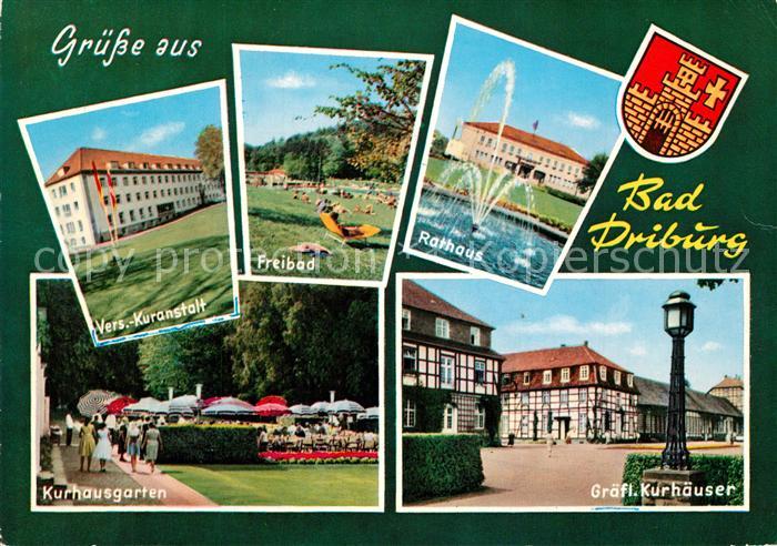 Driburg Bad Rathaus Schwimmbad Kuranstalt Kurhaeuser