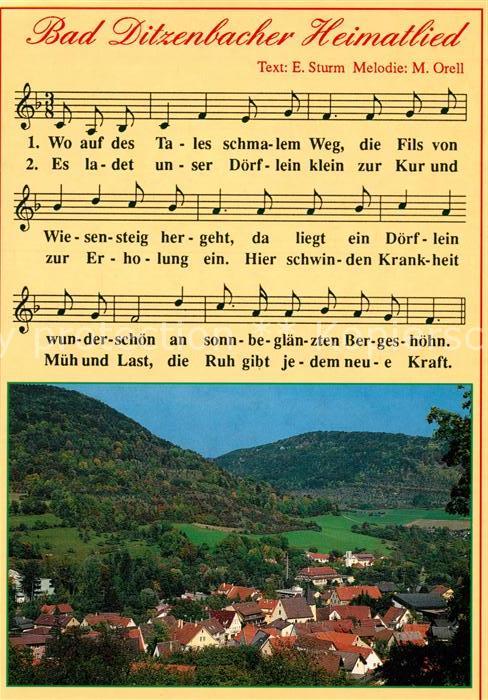 Ditzenbach Bad Panorama Heimatlied