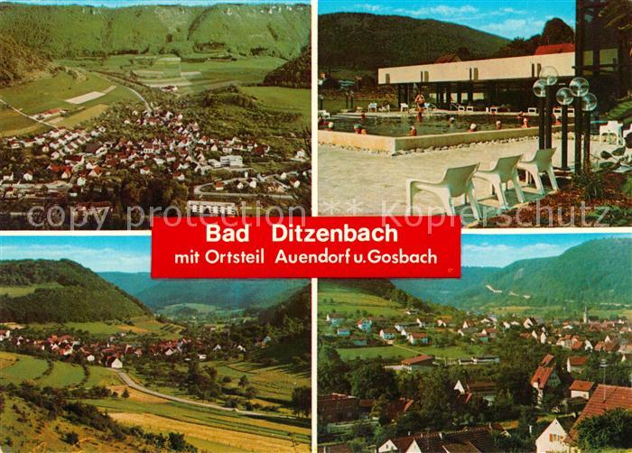 Ditzenbach Bad Fliegeraufnahme Auendorf Gosbach Schwimmbad