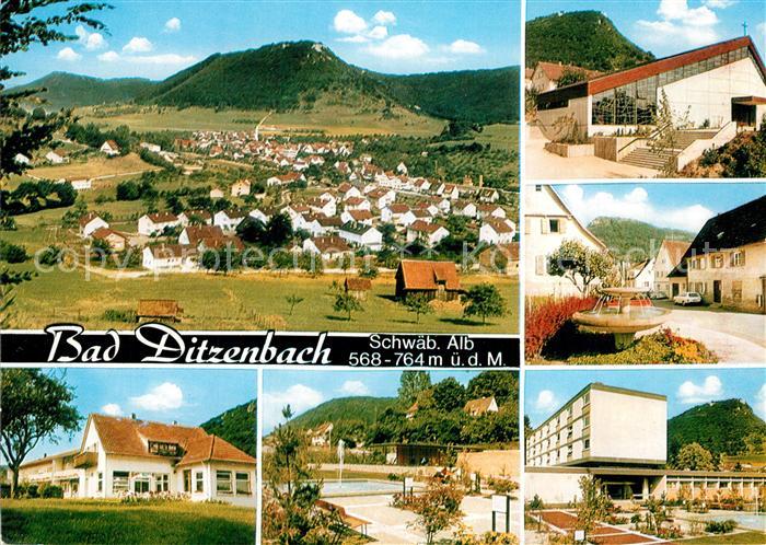 Ditzenbach Bad Panorama Schwimmbad Brunnen Kirche