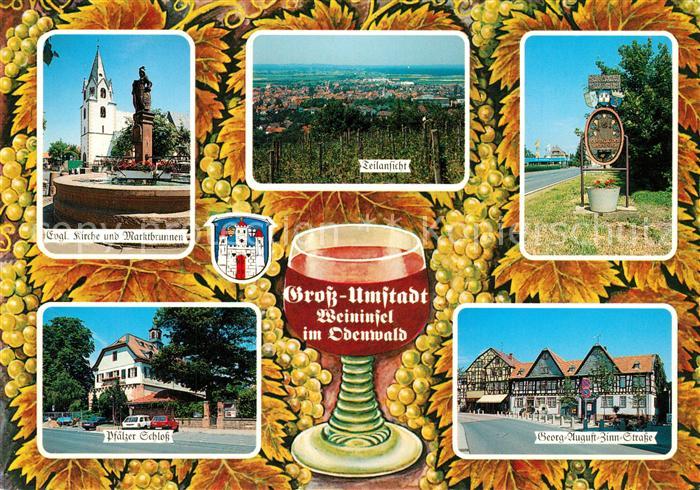 Gross-Umstadt Kirche Marktbrunnen Schloss