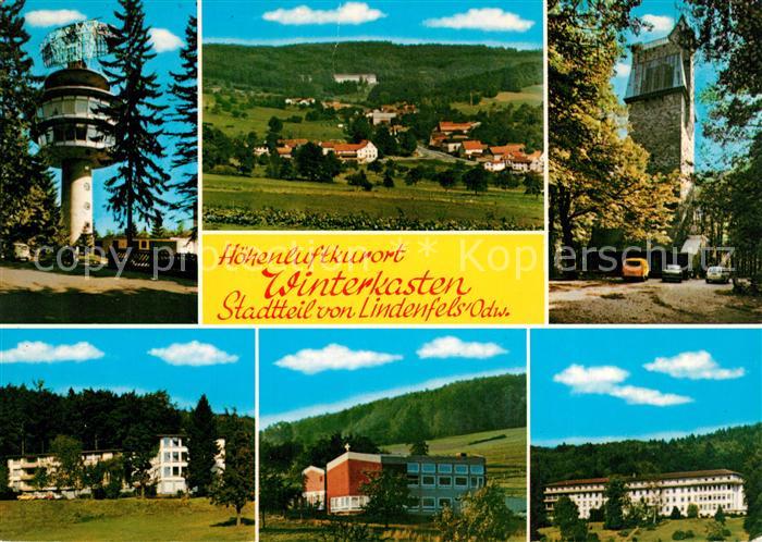 Winterkasten Lindenfels Panorama Sendeturm Aussichtsturm