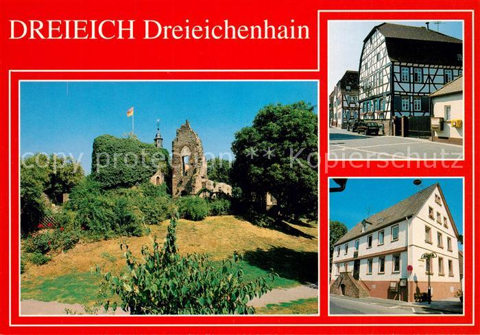 Dreieich Burgruine Dreieichenhain Fachwerkhaus Rathaus