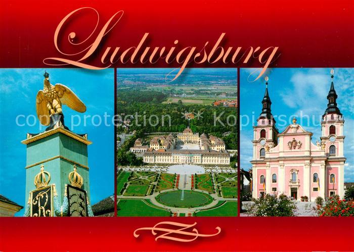 Ludwigsburg Wuerttemberg Schloss Schlosspark Stadtkirche