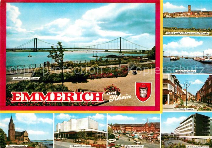 Emmerich Rhein Martinikirche Stadttheater Rheinbruecke Aldegundis Kirche Kranken