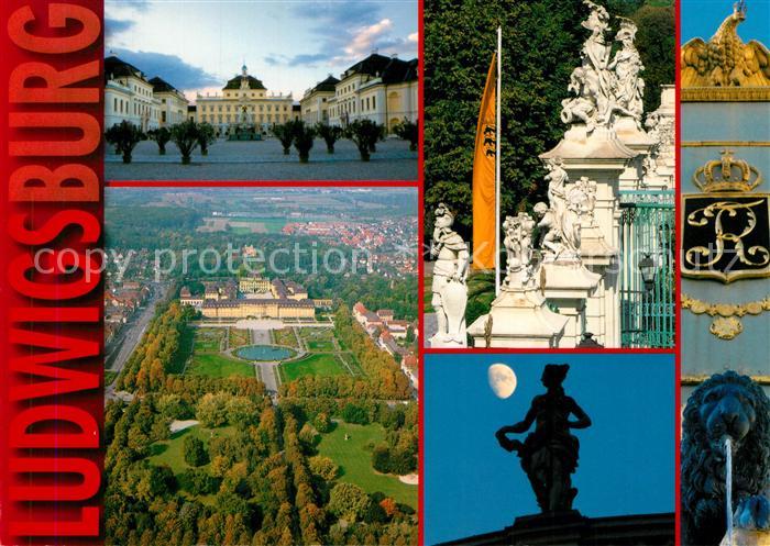 Ludwigsburg Wuerttemberg Schloss Denkmaeler Fliegeraufnahme