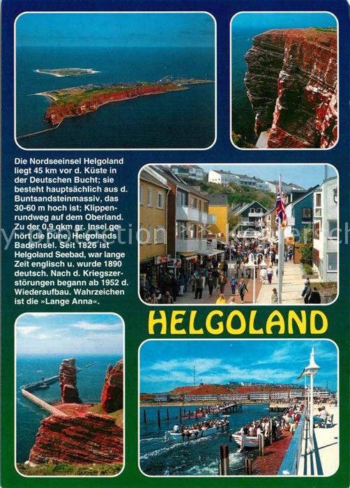 Helgoland Fliegeraufnahme Stadtansichten Hafe