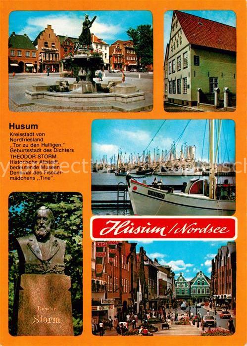 Husum Nordfriesland Brunnen Hafen Theodor Storm Denkmal Fischermaedchen Tine