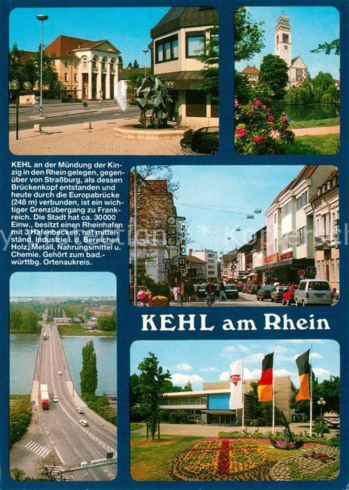 Kehl Rhein Landesgrenze Deutschland Frankreich Stadtansicht Chronik