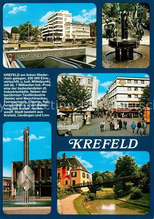 Krefeld Stadthaus Puppenbrunnen Stadtansicht Chronik