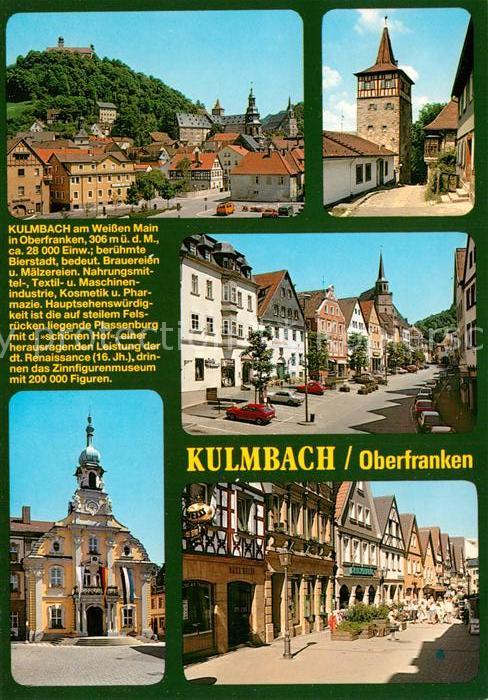 Kulmbach Rathaus Stadtansichten Fachwerkhaeuser