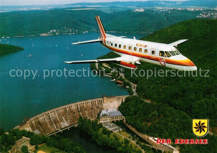 Edersee Fliegeraufnahme Staumauer Schloss Waldeck
