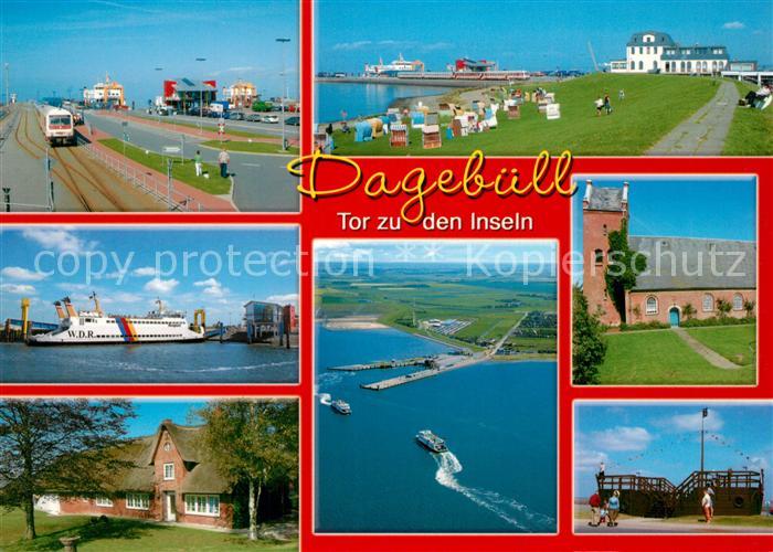 Dagebuell Strand Schloss Faehrschiff