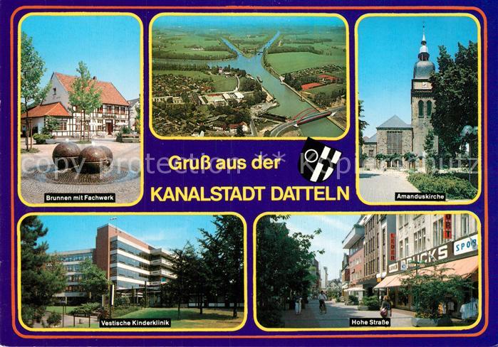 Datteln Brunnen Fachwerk Amanduskirche Vestische Kinderklinik