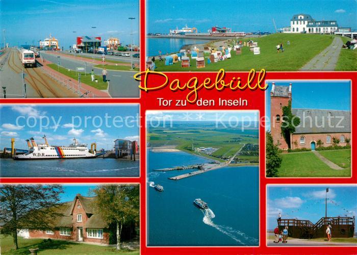 Dagebuell Faehranleger Faehrschiff Kirche