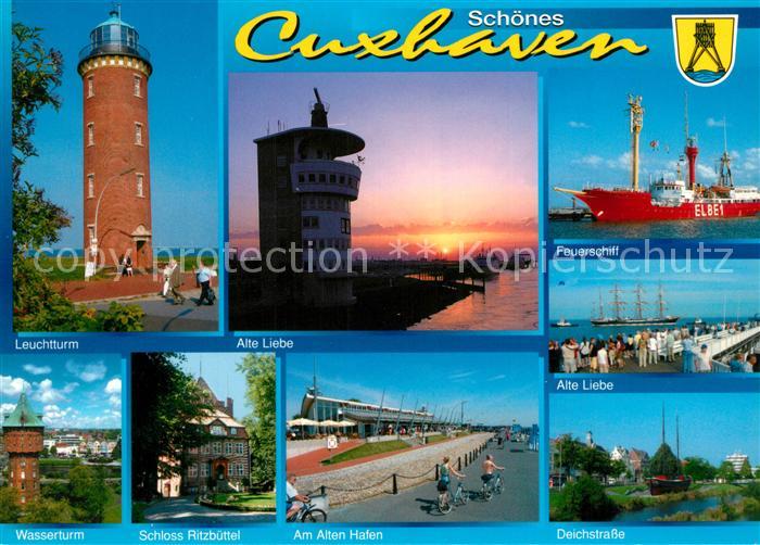 Cuxhaven Nordseebad Leuchtturm Alte Liebe Feuerschiff Wasserturm Schloss Ritzbue