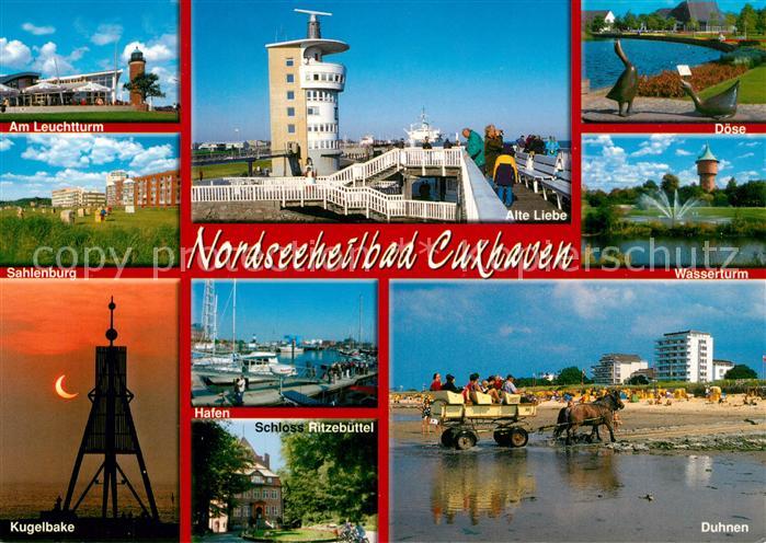 Cuxhaven Nordseebad Leuchtturm Alte Liebe Wasserturm Doese Kugelbake Sahlenburg