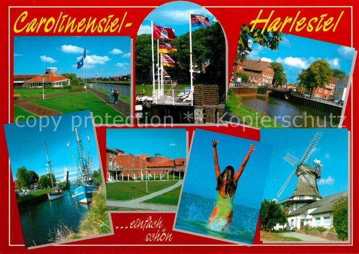 Carolinensiel-Harlesiel Ostfriesland Muehle Hafen Stadtansichten