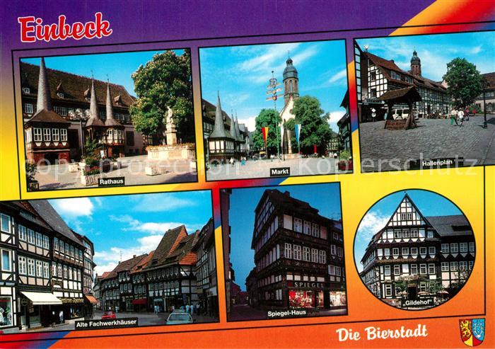 Einbeck Niedersachsen Rathaus Spiegelhaus Fachwerk Gildehof Hallenplan