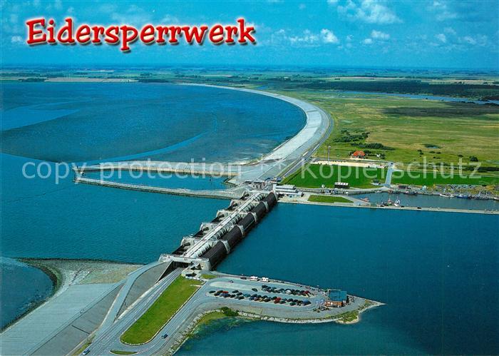Vollerwiek Eiderdamm Sperrwerk Fliegeraufnahme